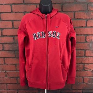 Nike Team Hoodie Womens Medium Red Full Zip Boston Red Sox